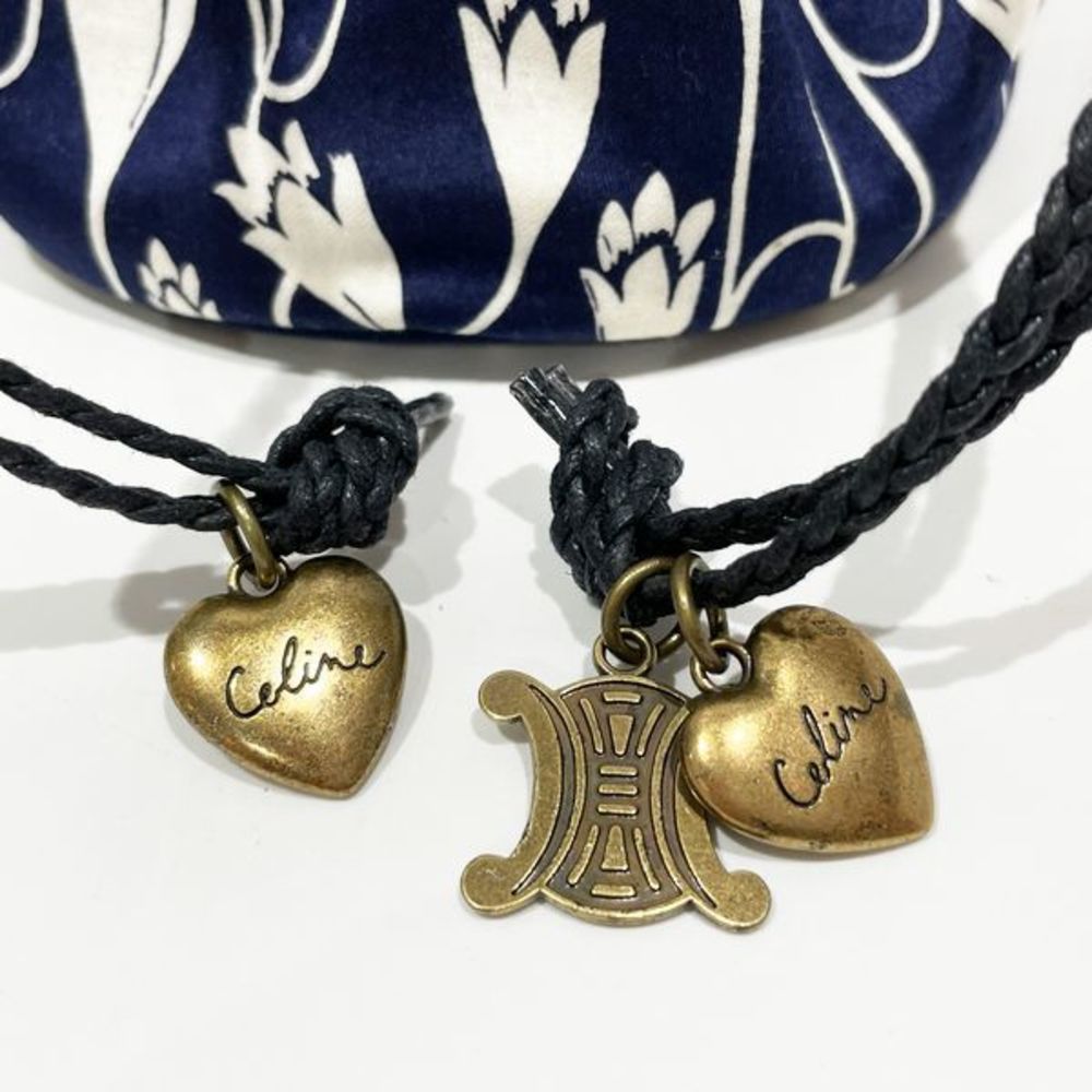 Celine Floral Pattern Drawstring Triomphe Heart M… - image 7